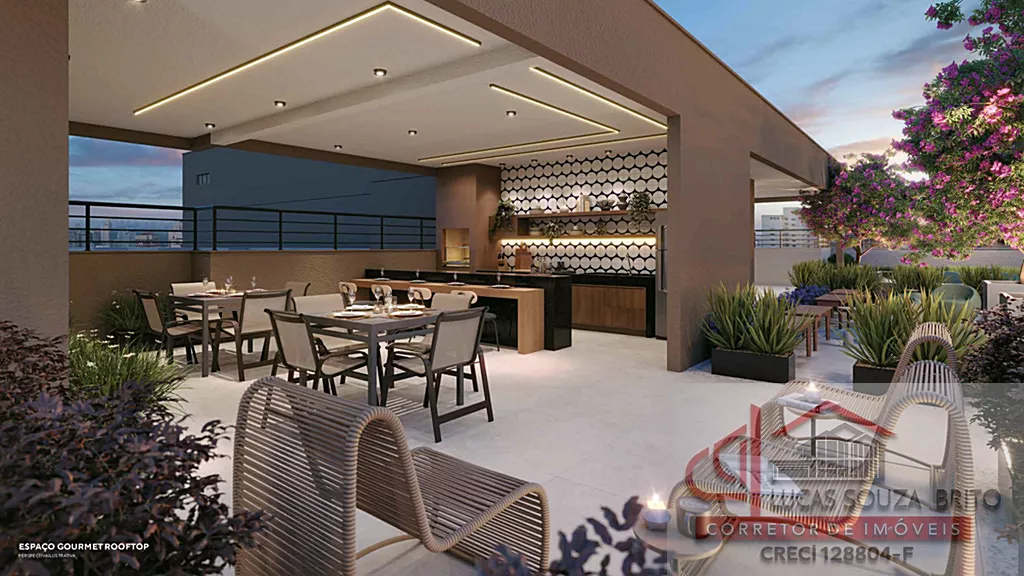 Espaço Gourmet no Rooftop do Alto Chácara Santo Antônio com churrasqueira